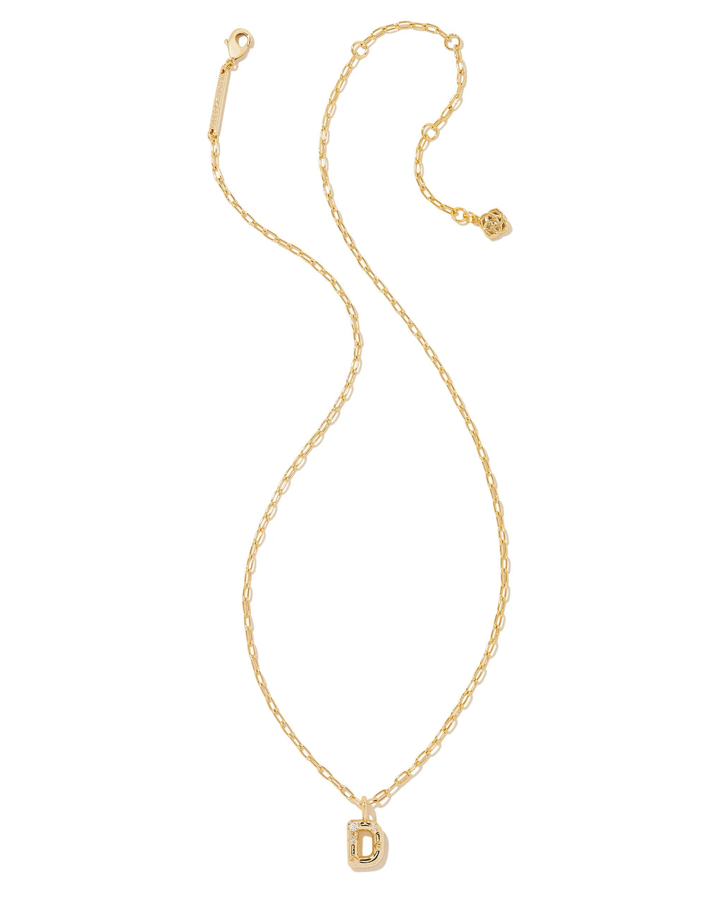 KS Crystal Letter D Necklace