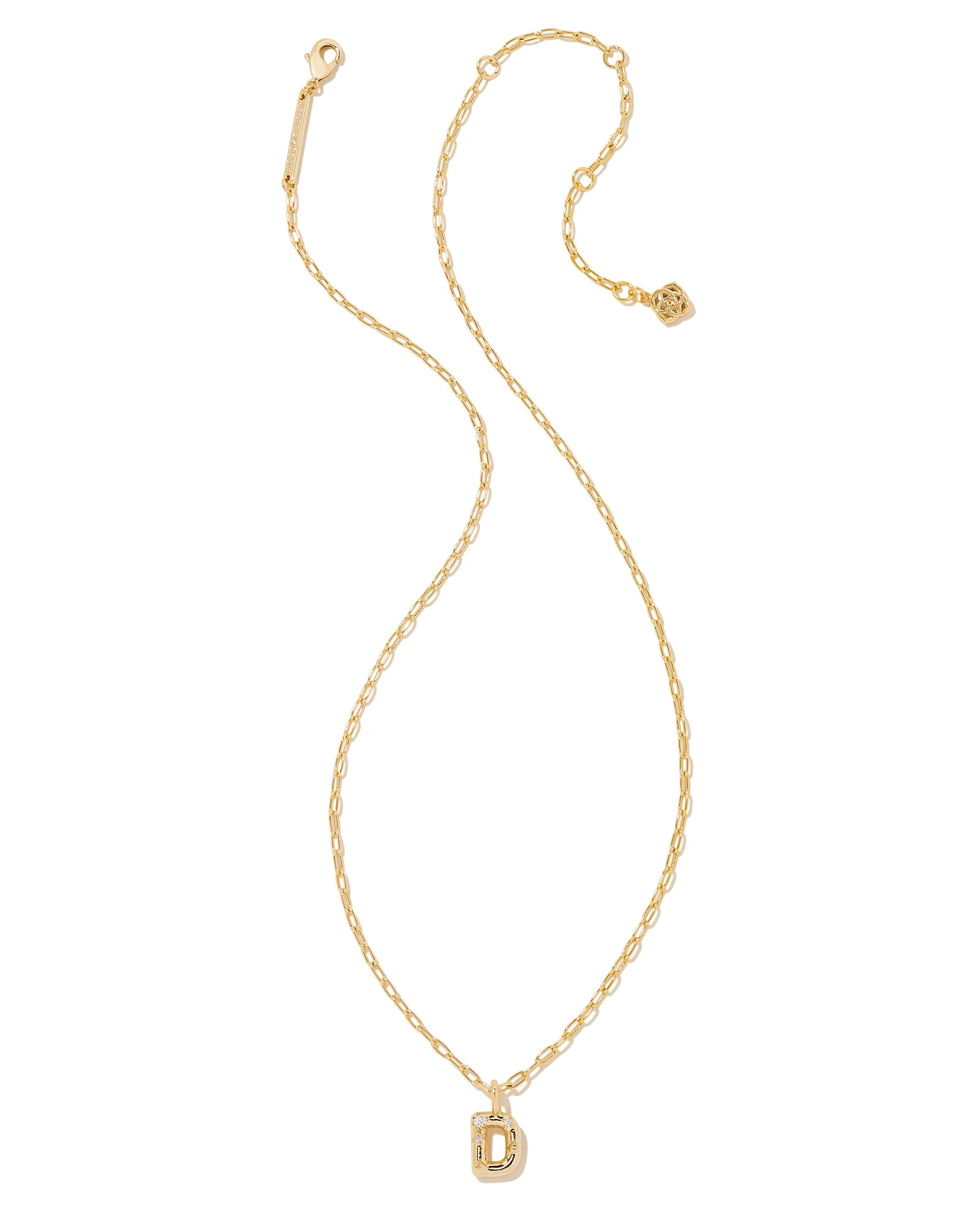 KS Crystal Letter D Necklace