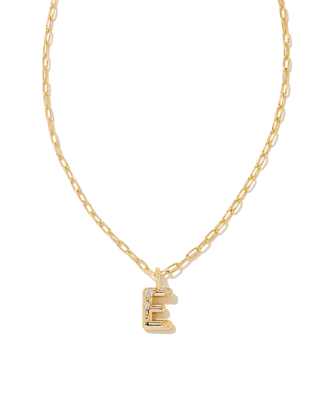 KS Crystal Letter E Necklace