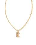 KS Crystal Letter E Necklace