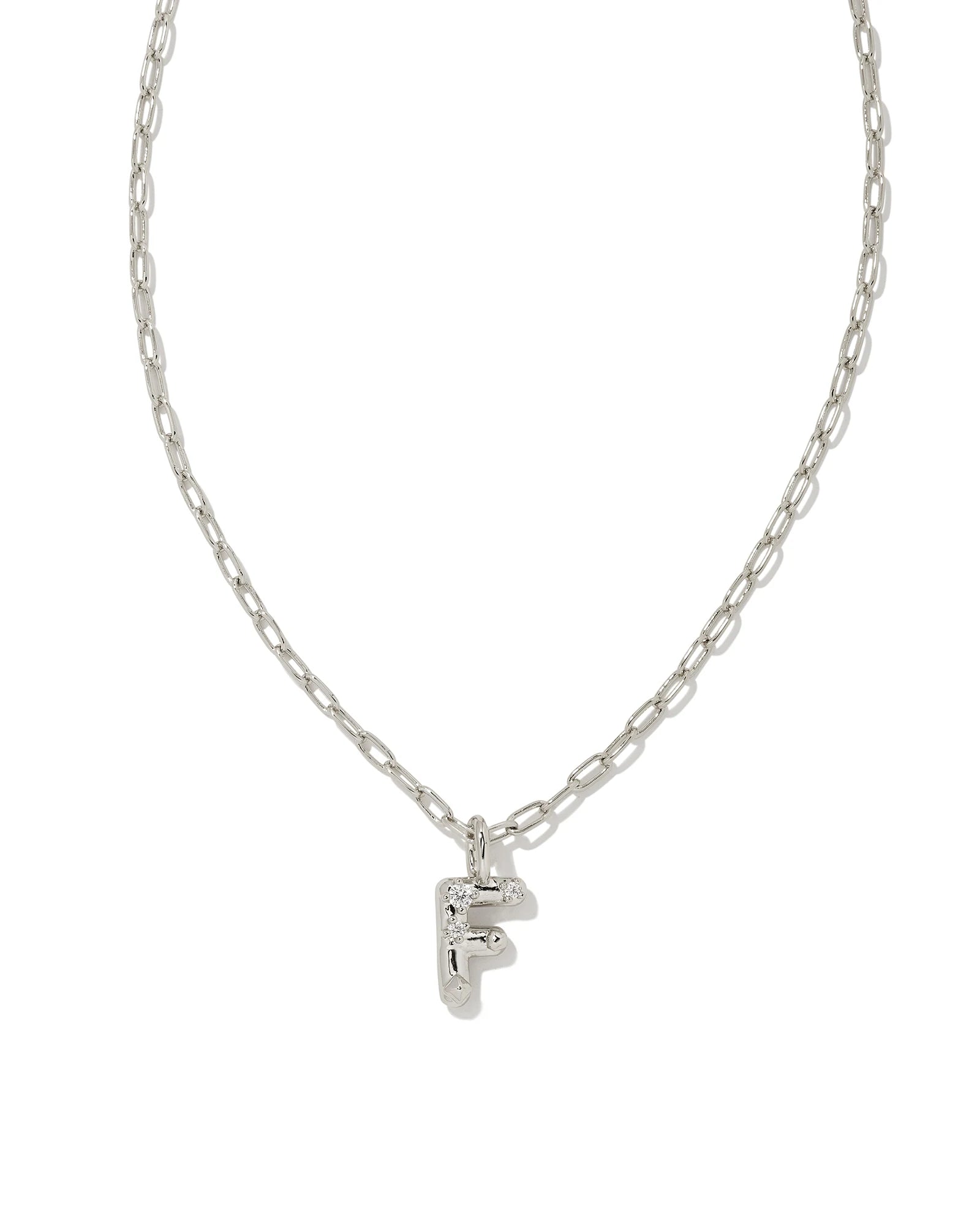 KS Crystal Letter F Necklace
