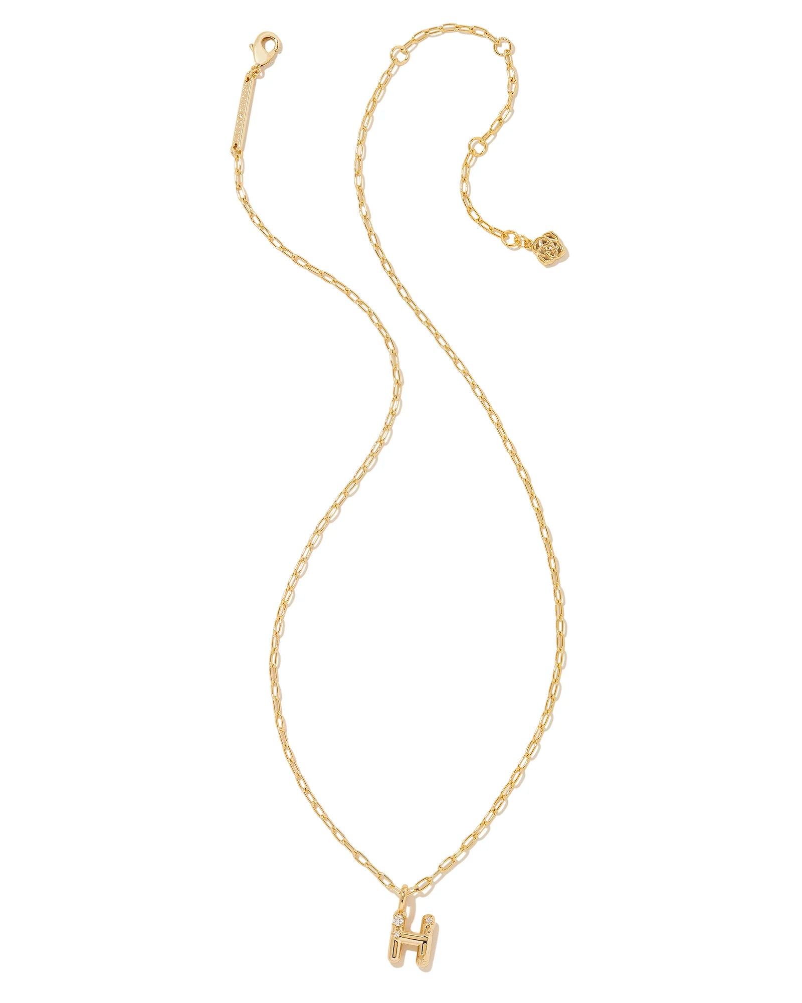 KS Crystal Letter H Necklace