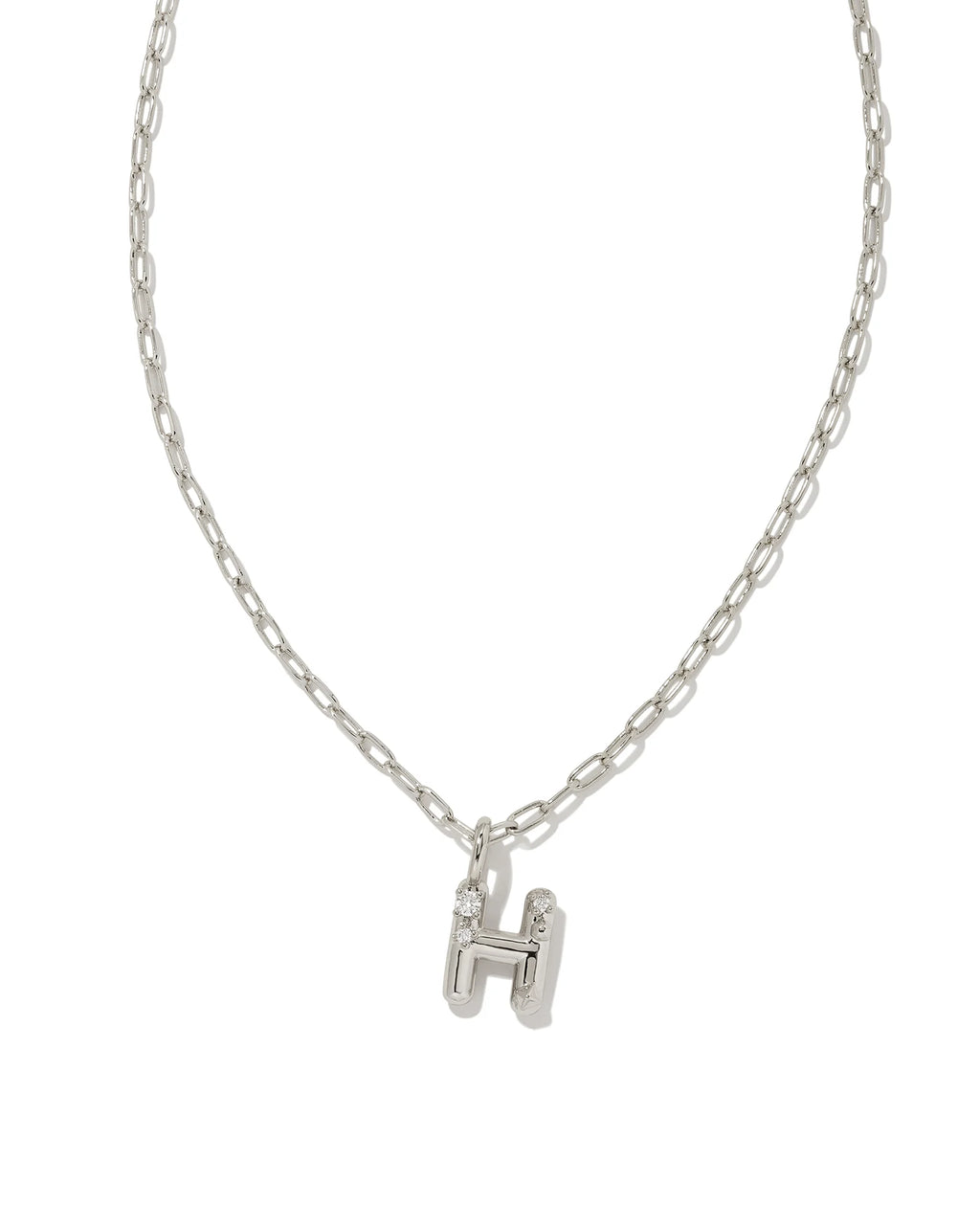 KS Crystal Letter H Necklace