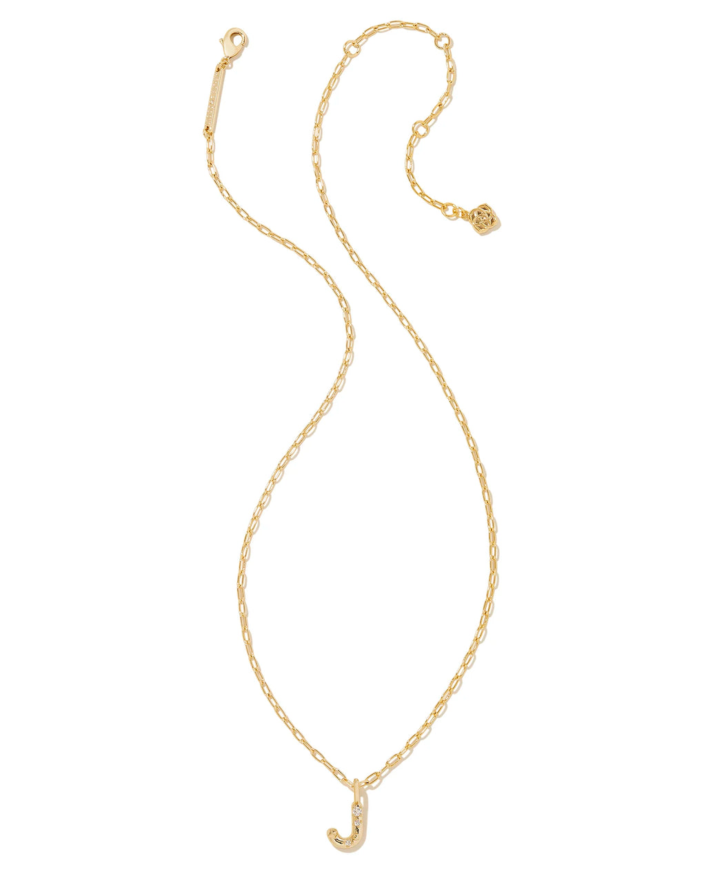 KS Crystal Letter J Necklace