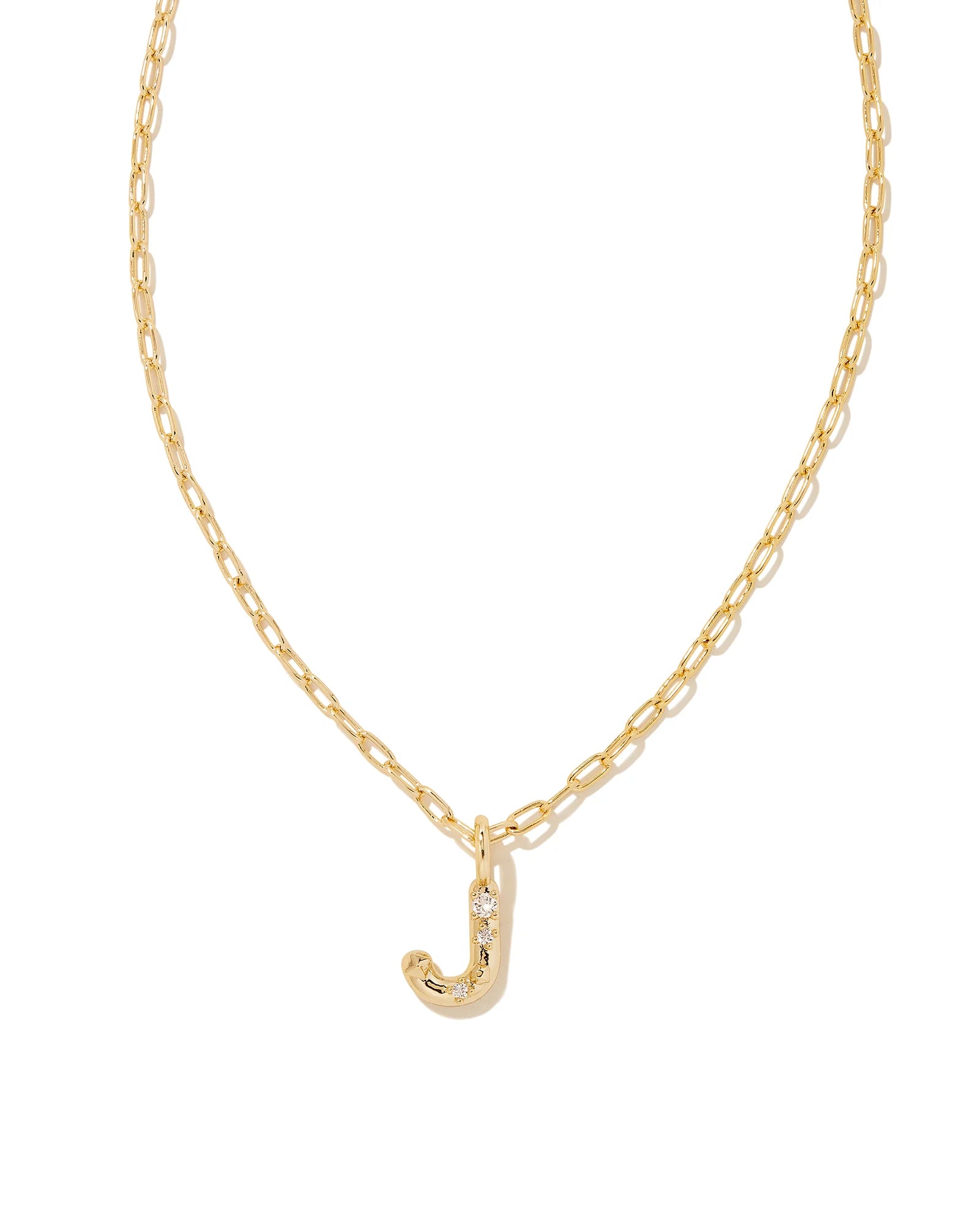 KS Crystal Letter J Necklace