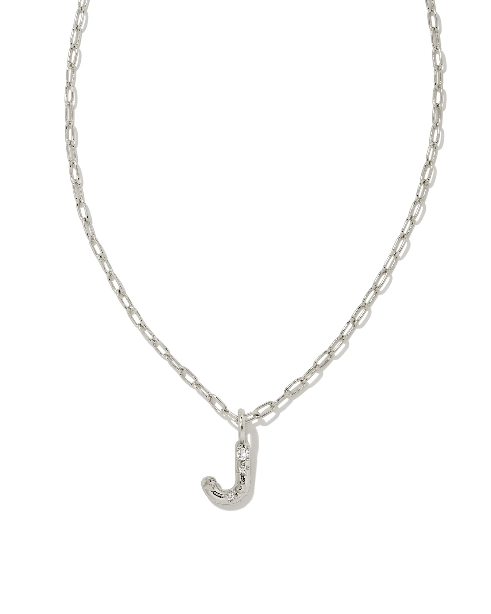 KS Crystal Letter J Necklace