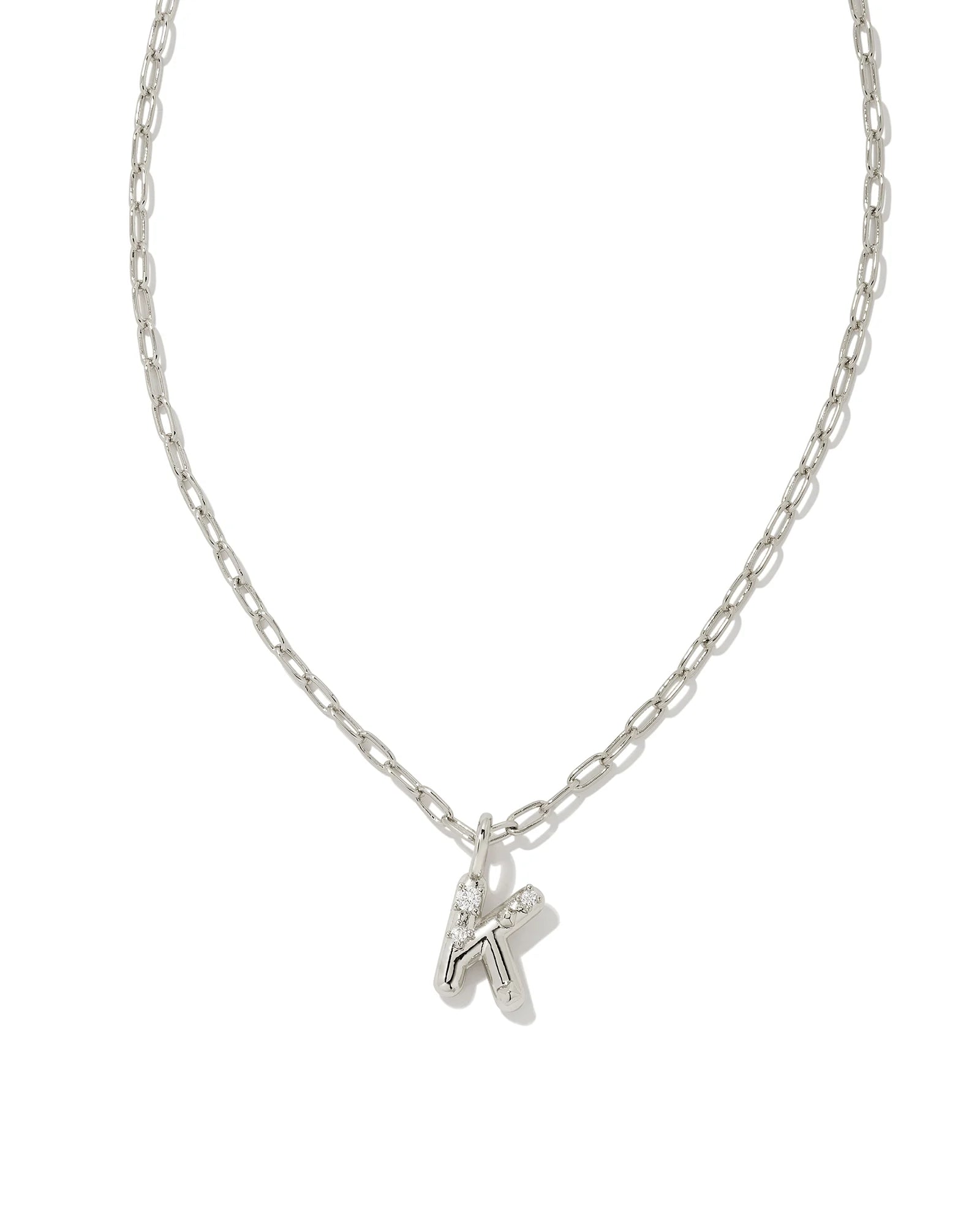 KS Crystal Letter K Necklace