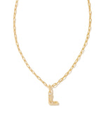 KS Crystal Letter L Necklace