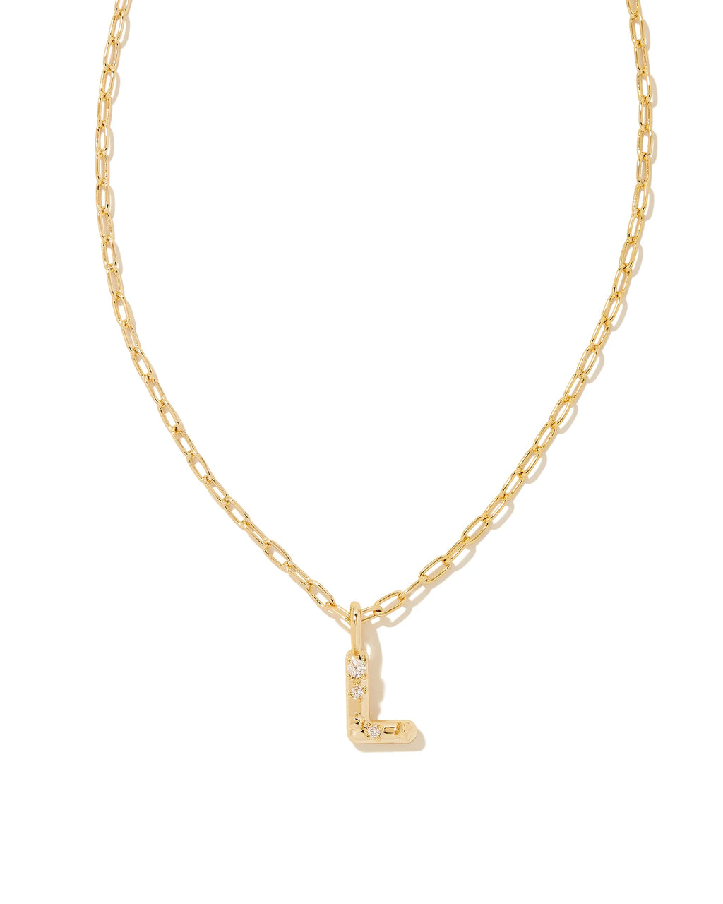 KS Crystal Letter L Necklace