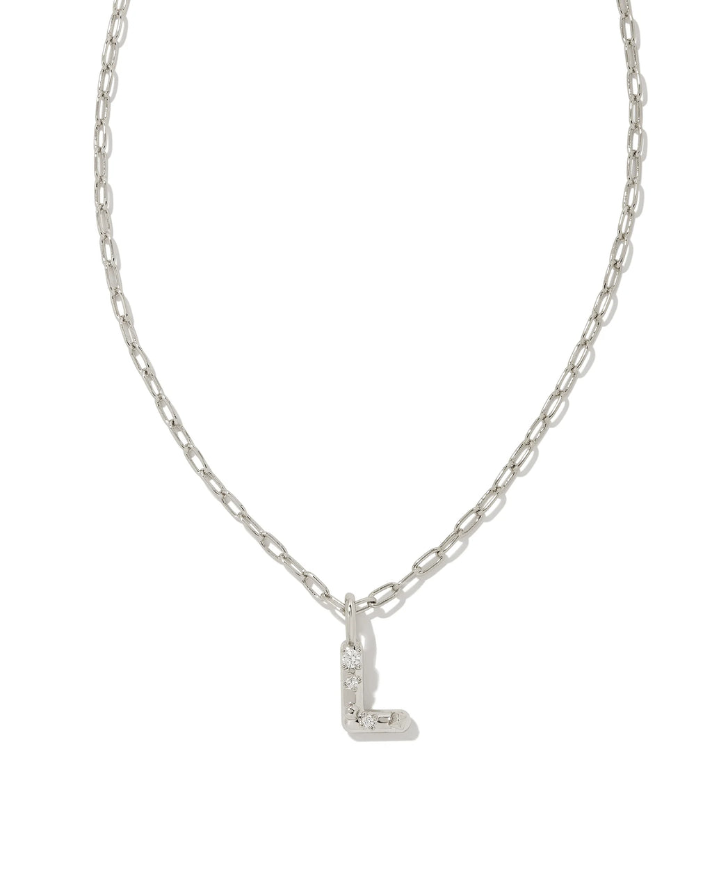 KS Crystal Letter L Necklace