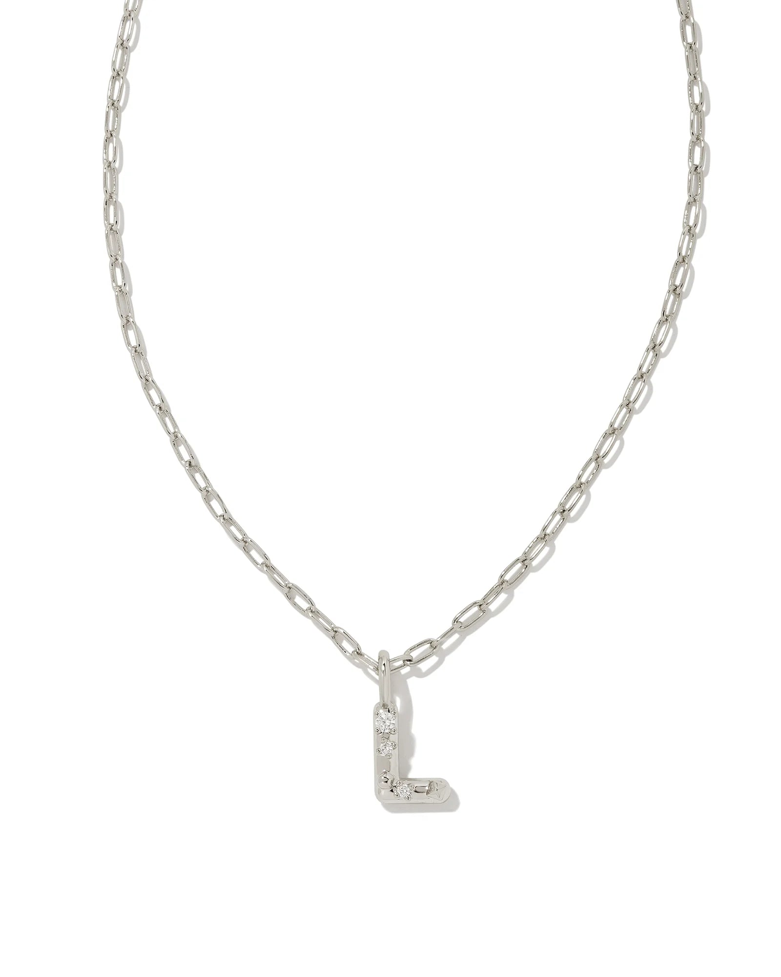 KS Crystal Letter L Necklace