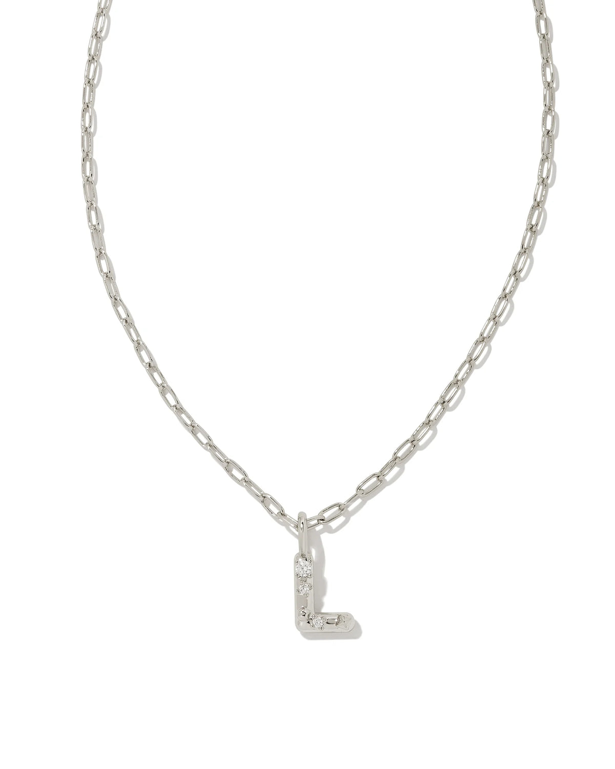 KS Crystal Letter L Necklace