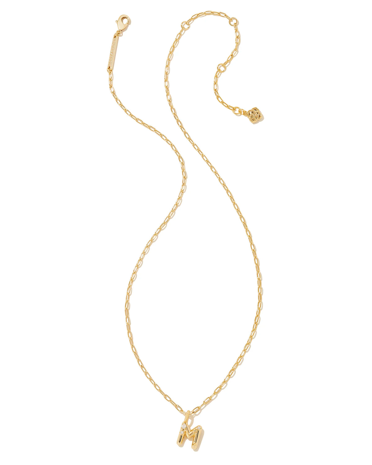 KS Crystal Letter M Necklace