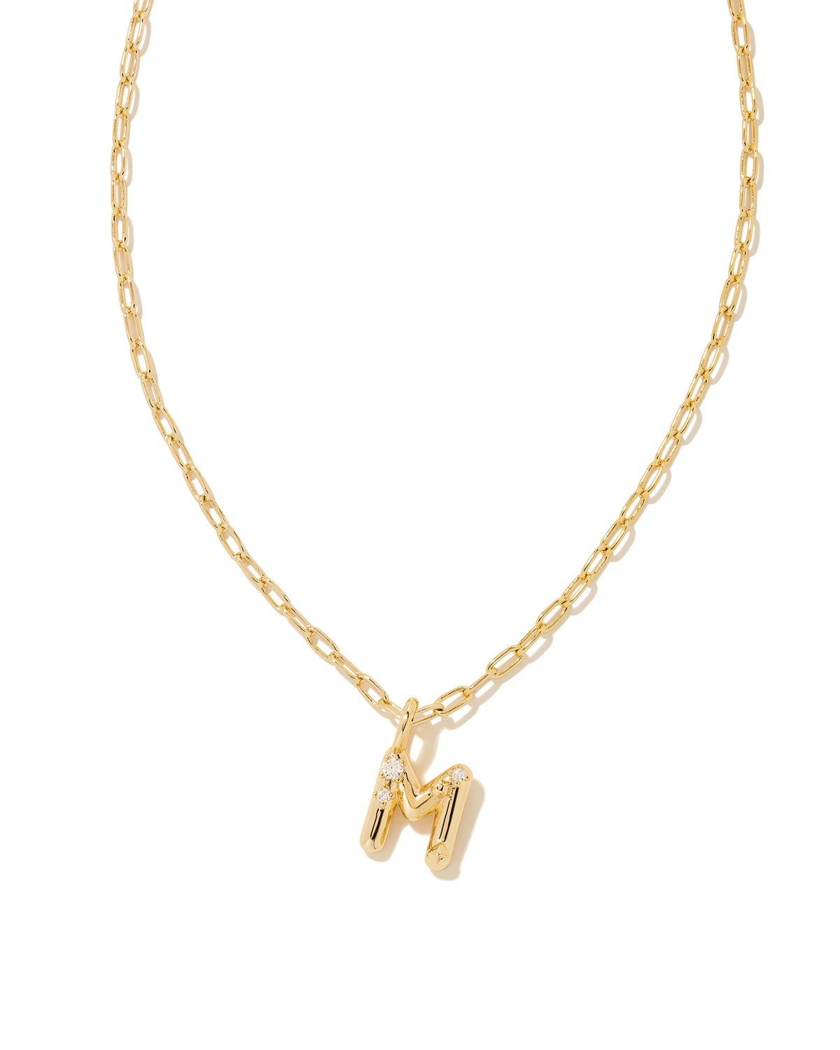 KS Crystal Letter M Necklace