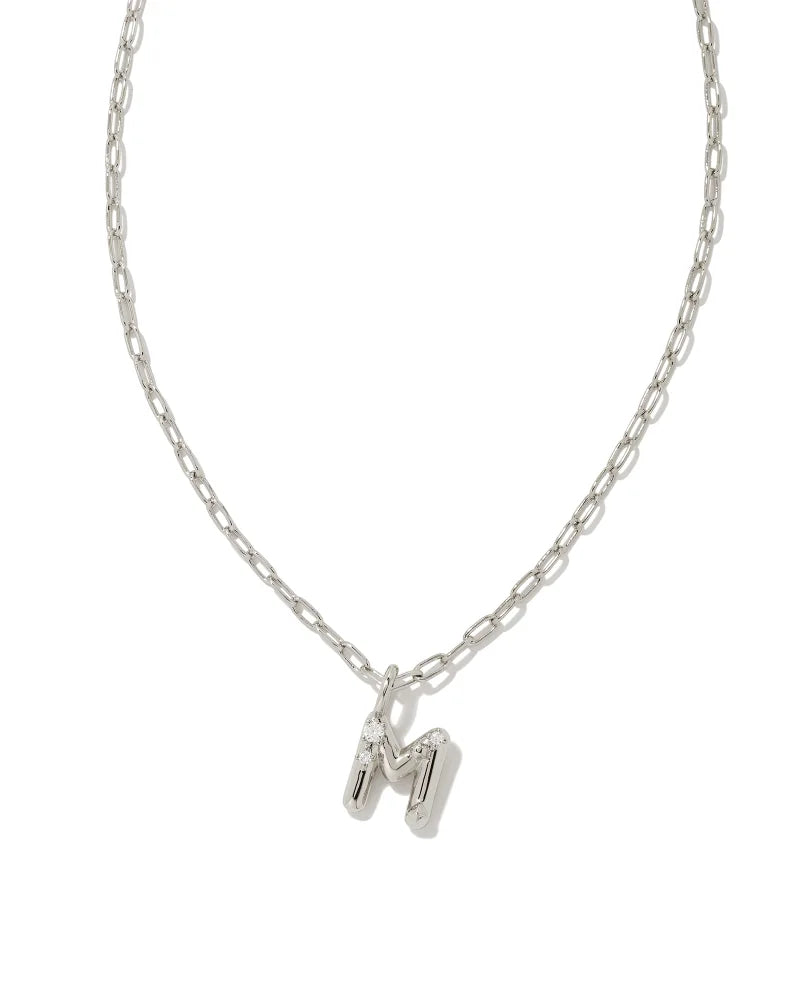 KS Crystal Letter M Necklace