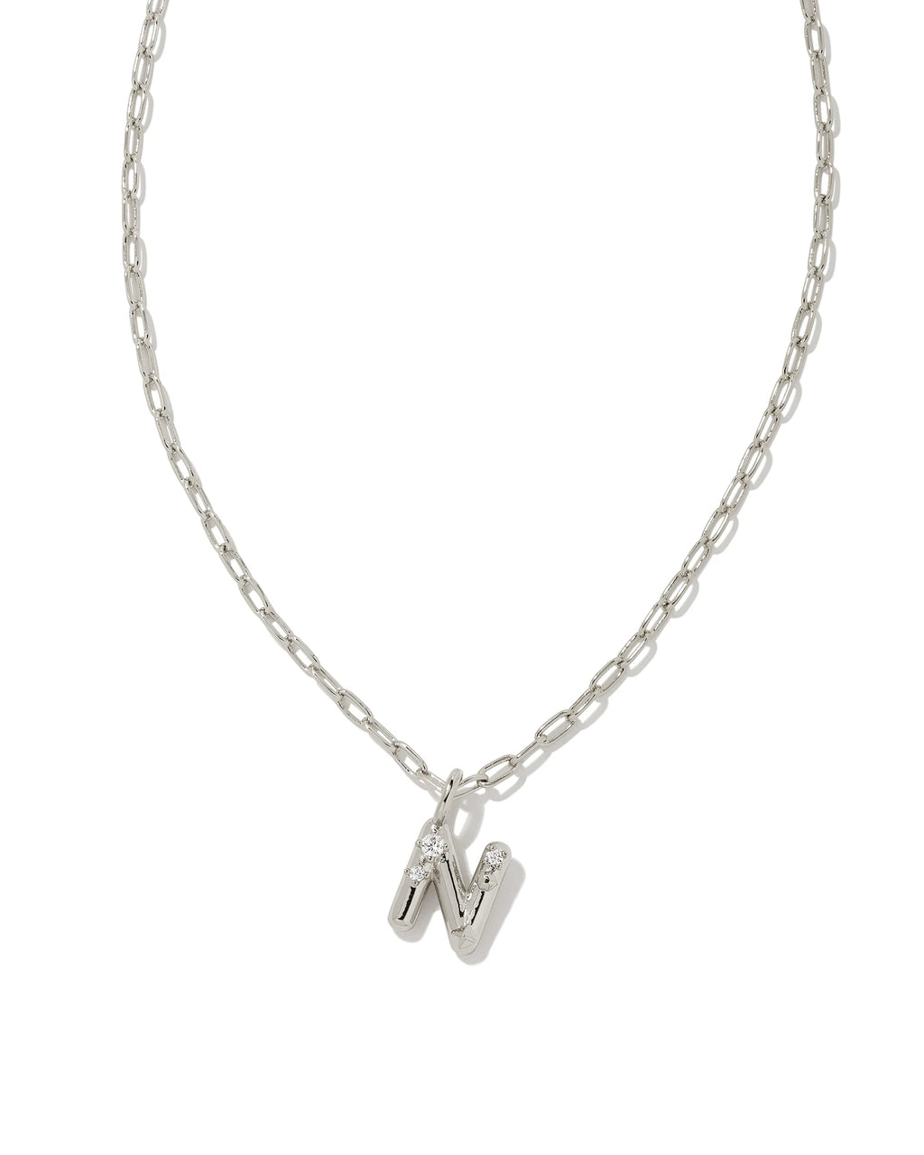 KS Crystal Letter N Necklace