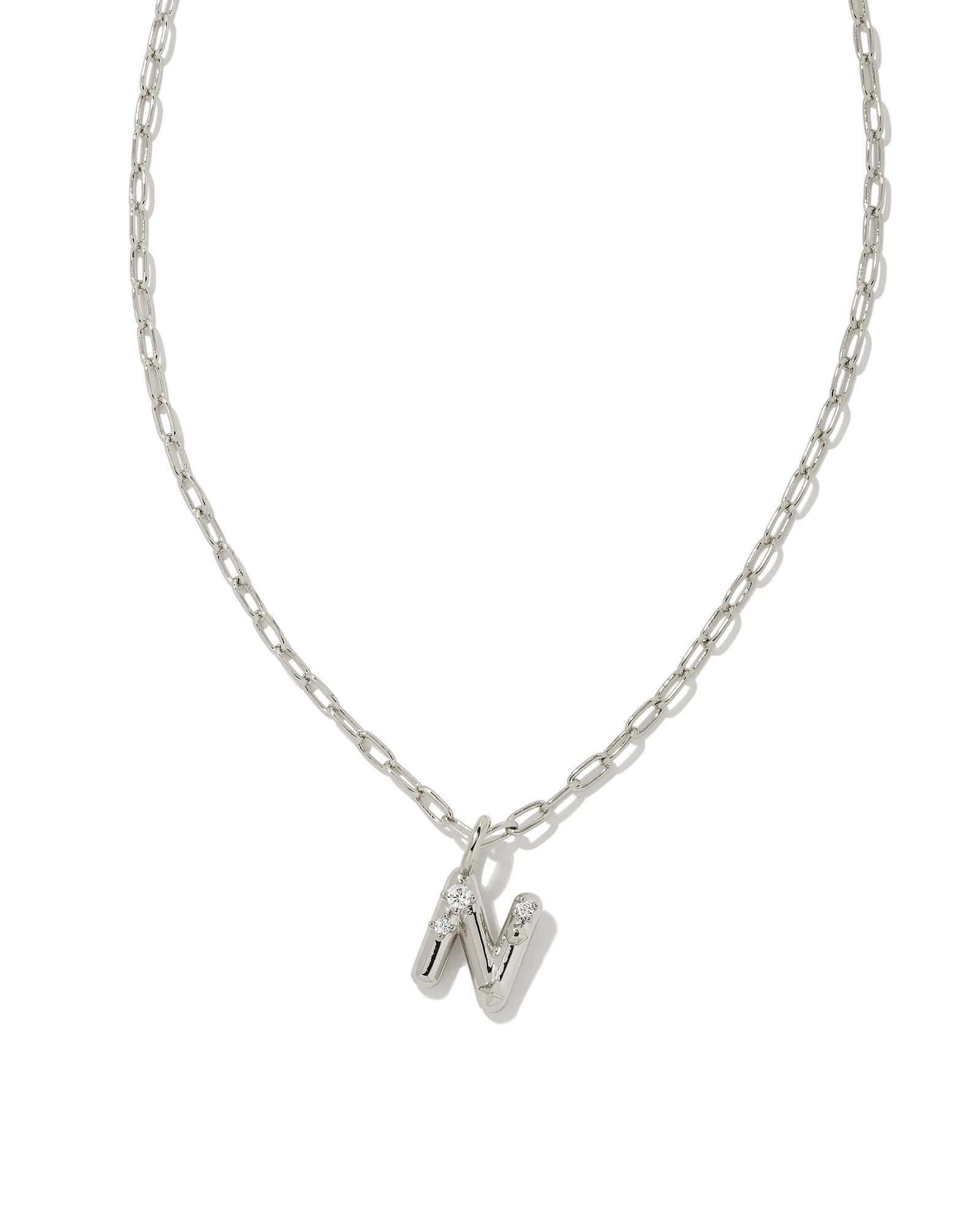 KS Crystal Letter N Necklace
