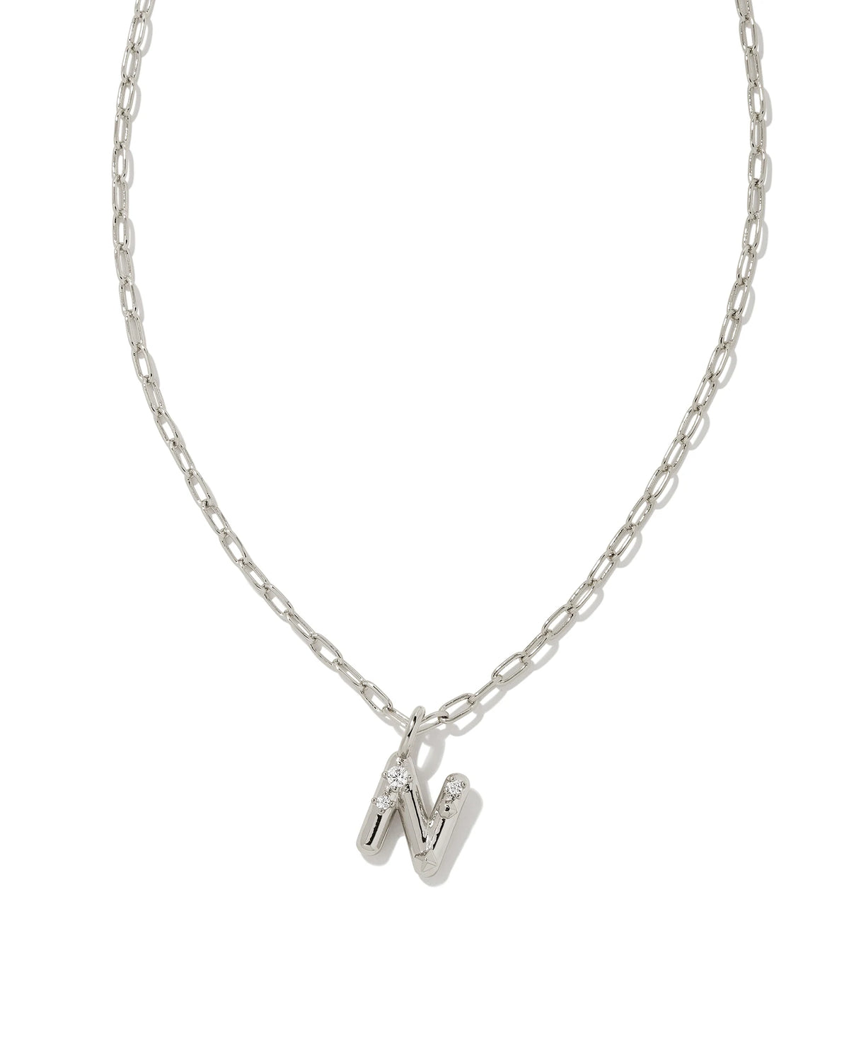 KS Crystal Letter N Necklace