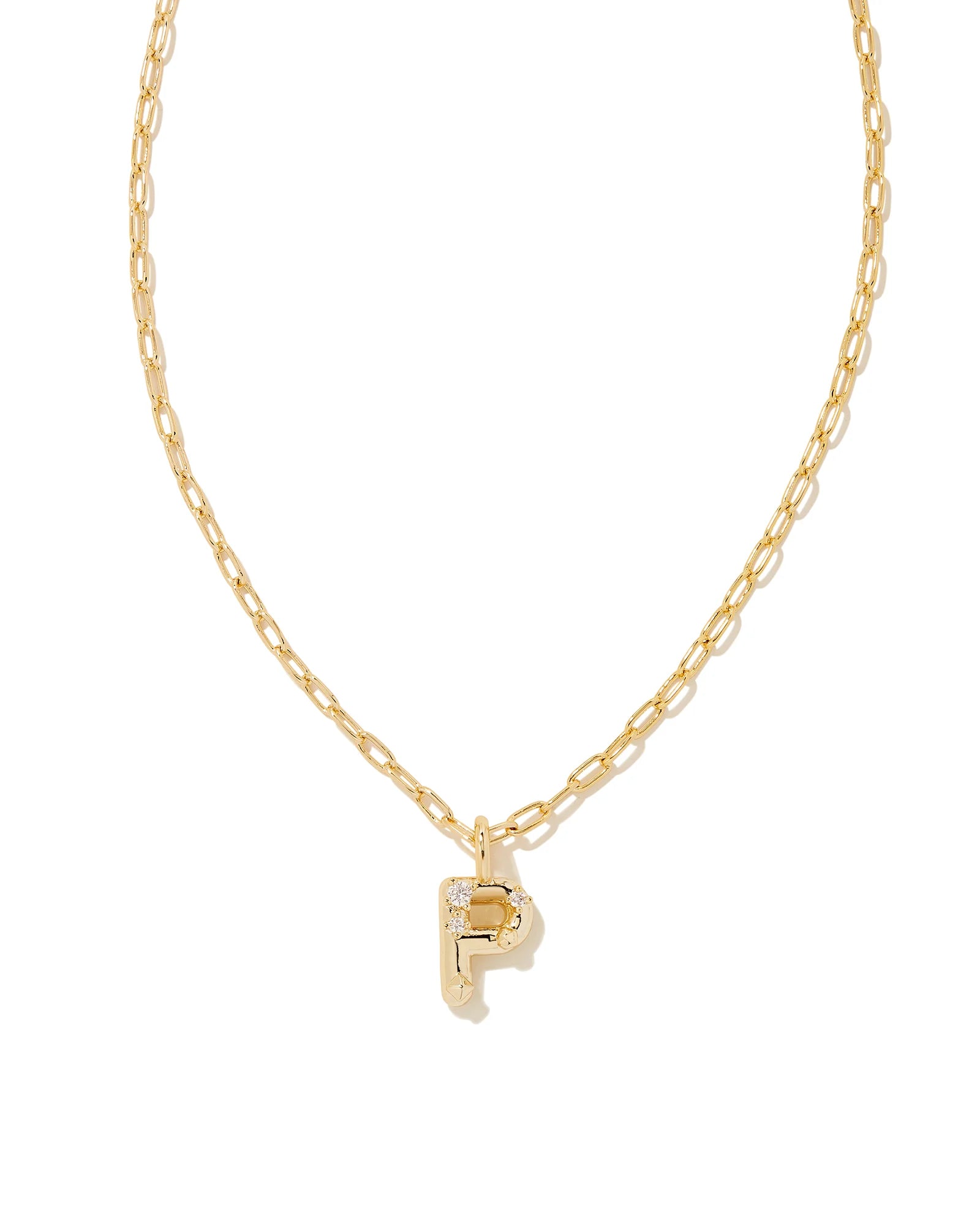 KS Crystal Letter P Necklace