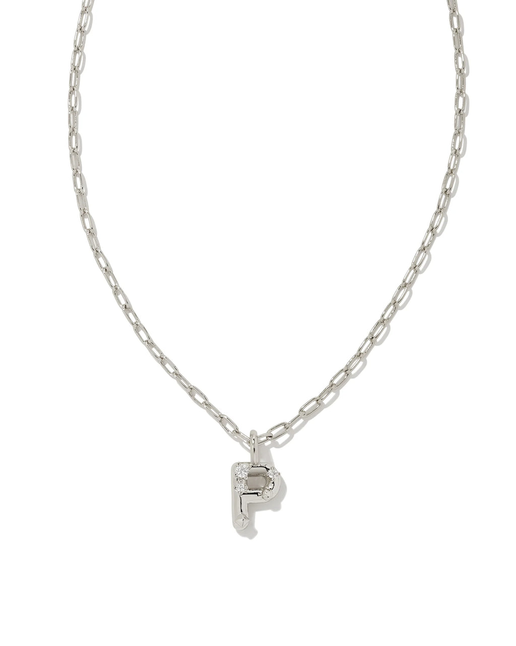 KS Crystal Letter P Necklace