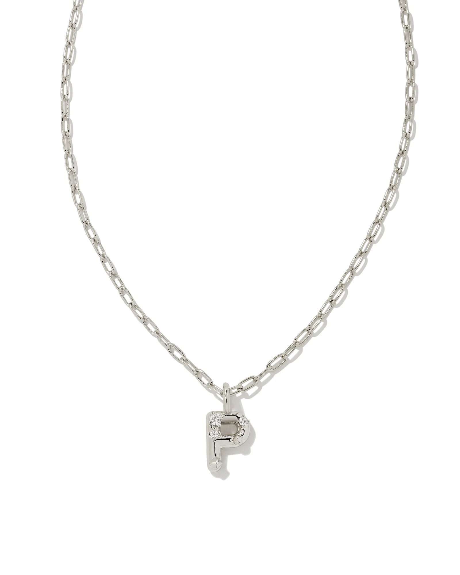 KS Crystal Letter P Necklace