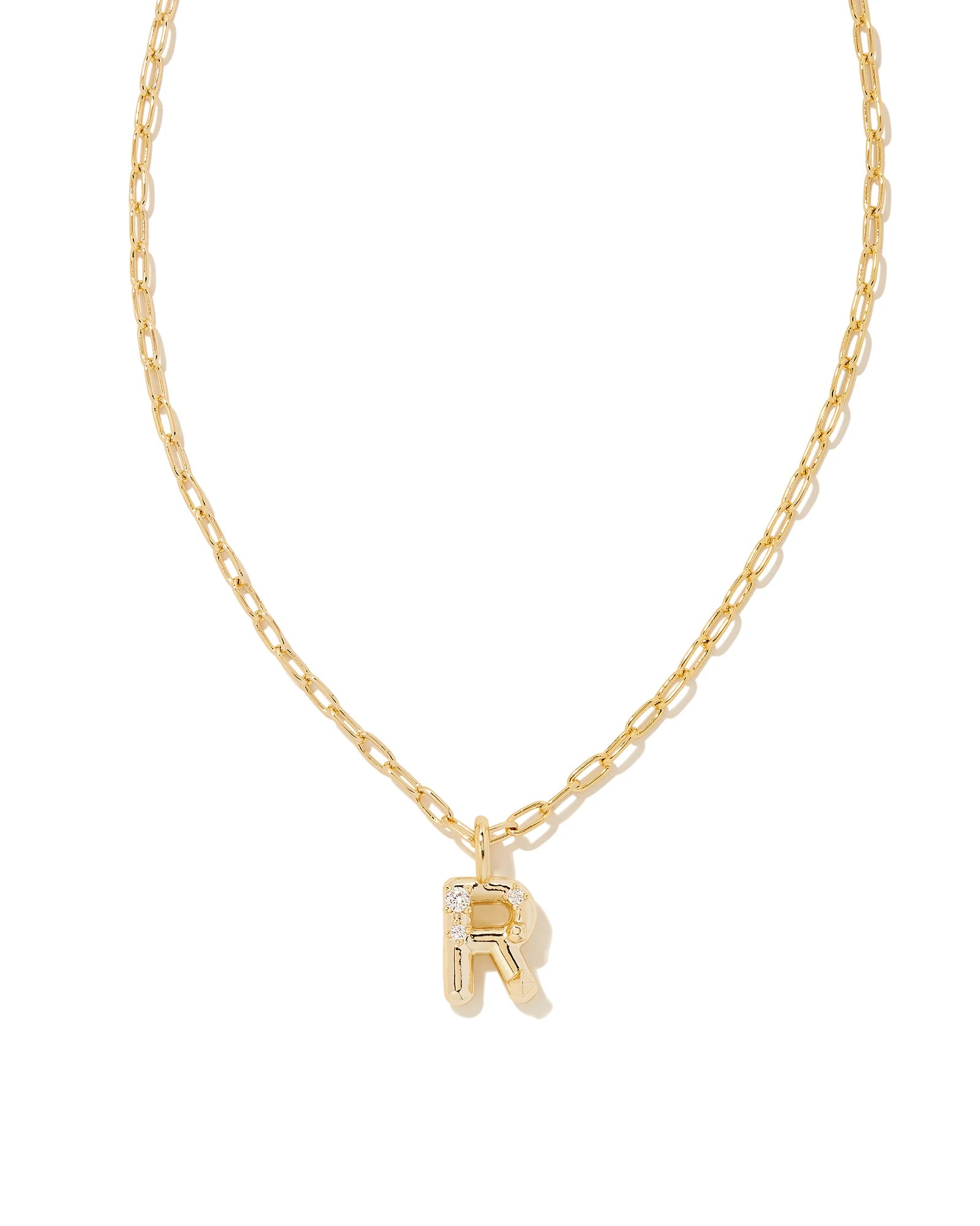 KS Crystal Letter R Necklace