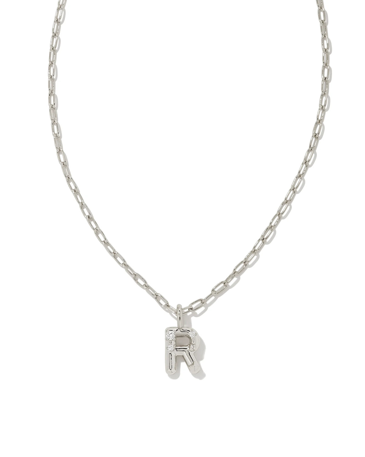 KS Crystal Letter R Necklace