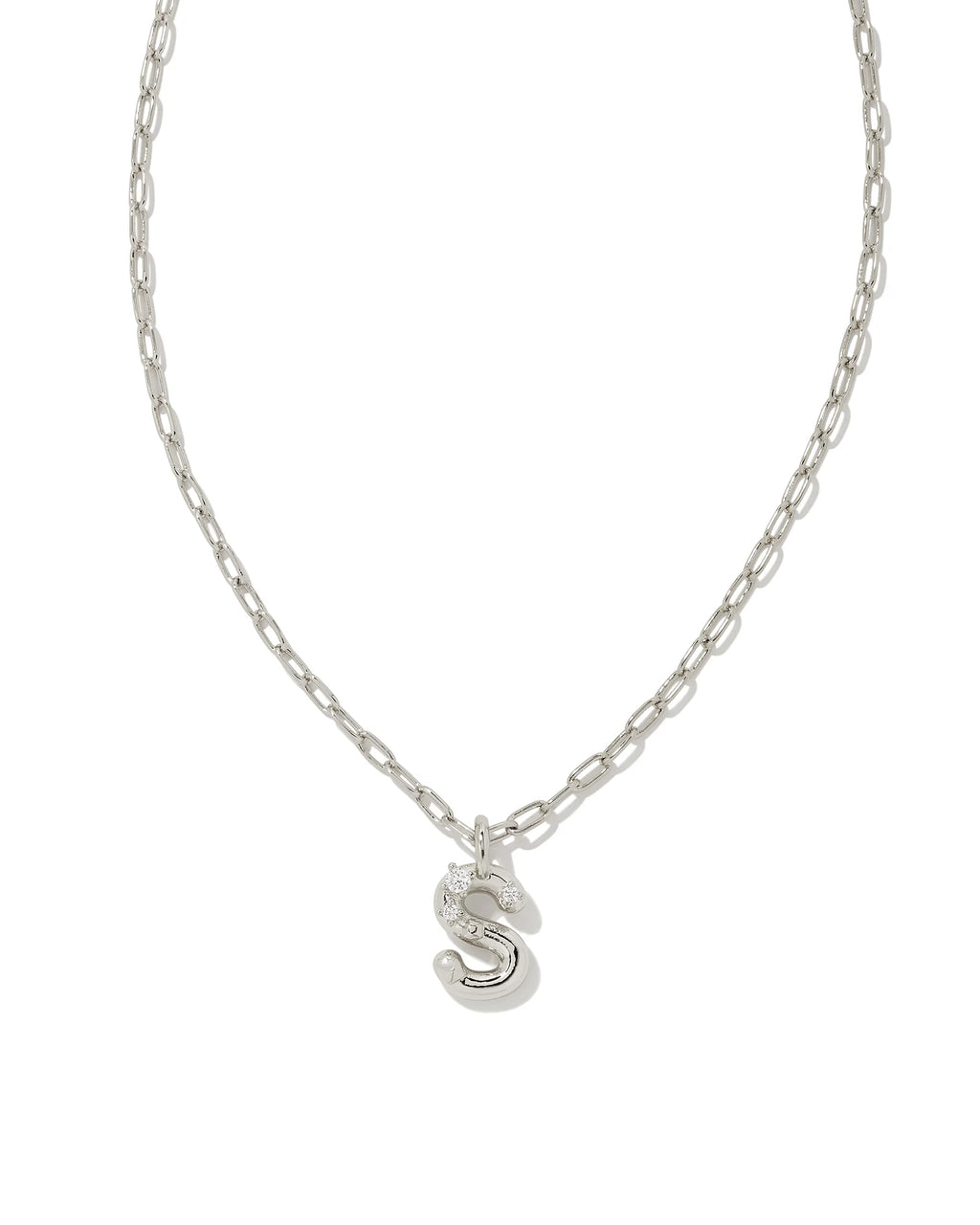 KS Crystal Letter S Necklace