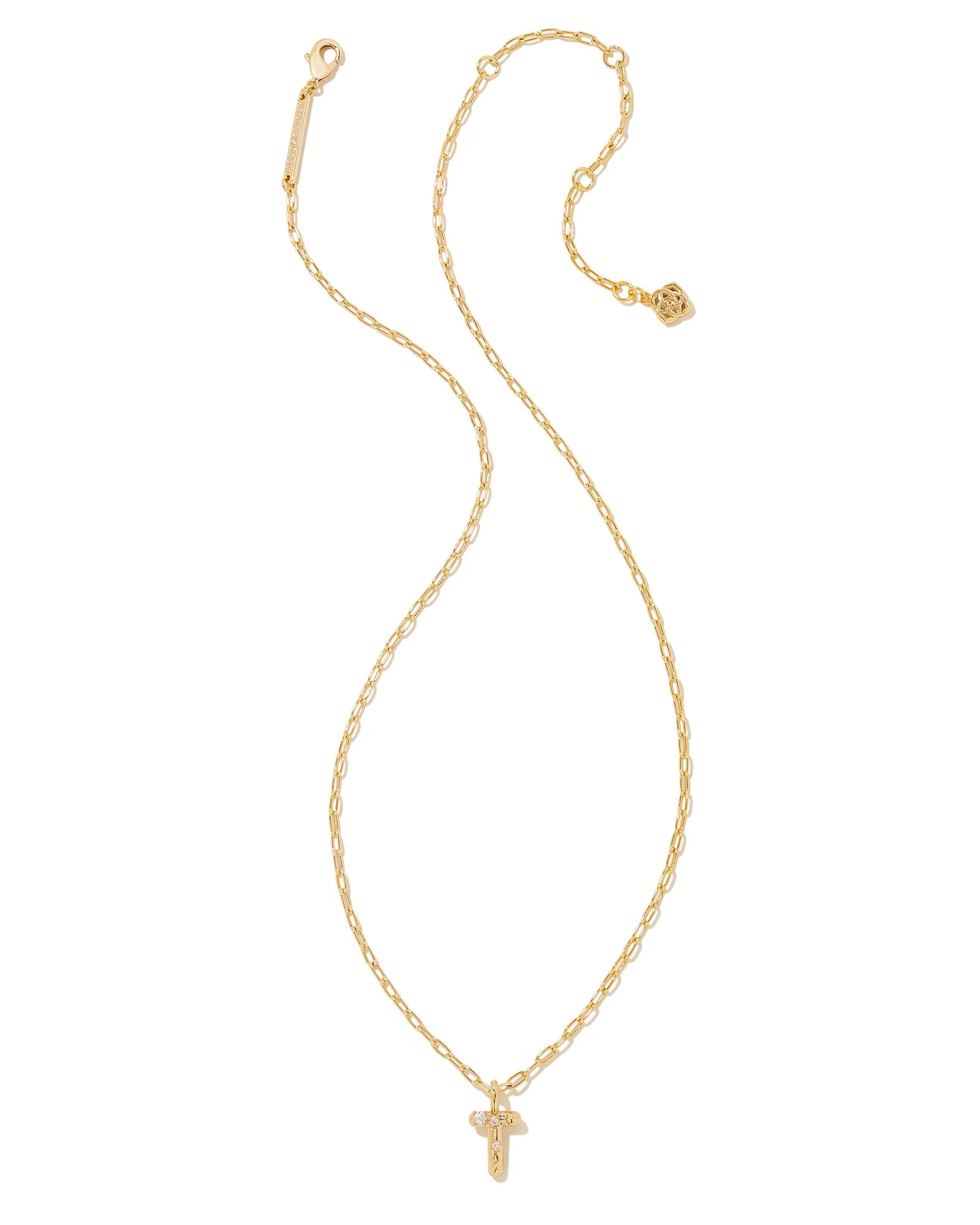 KS Crystal Letter T Necklace