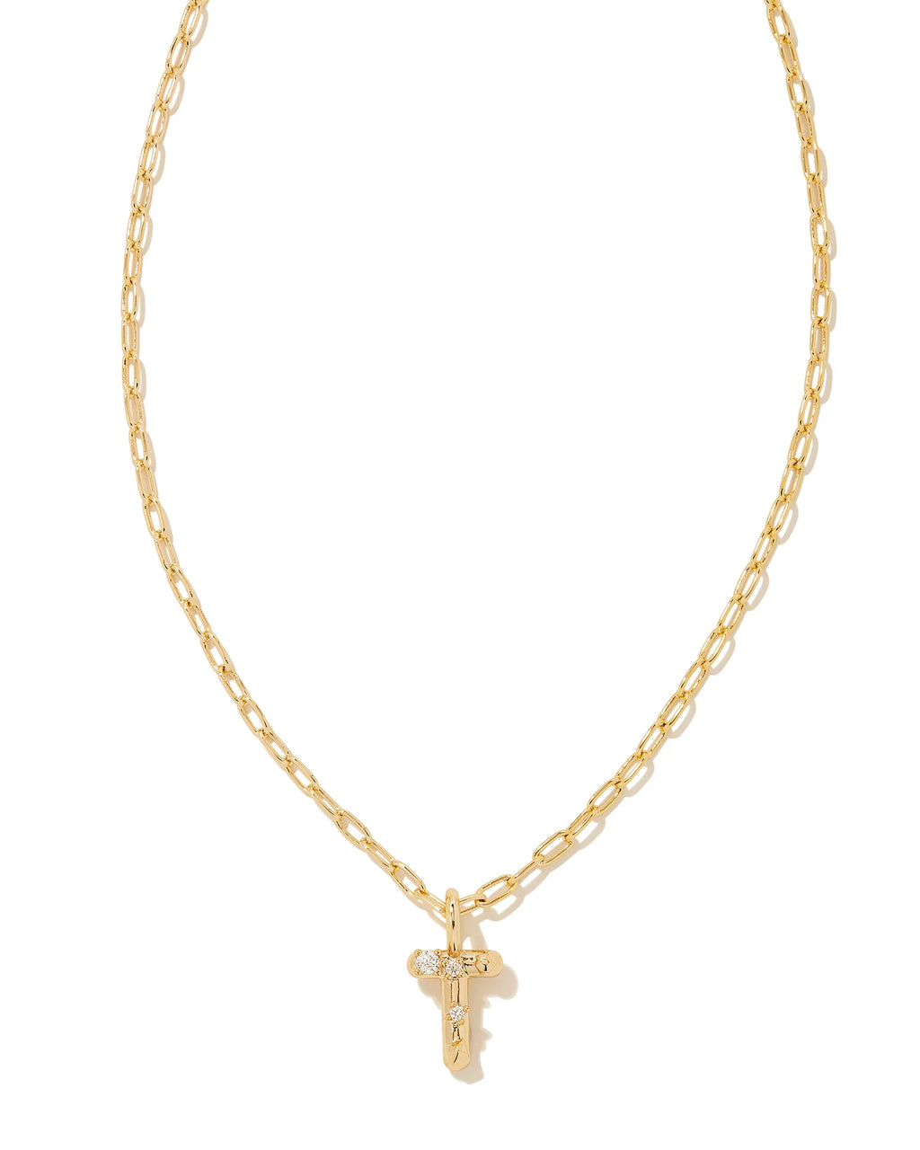KS Crystal Letter T Necklace