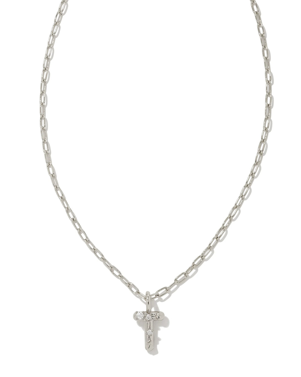KS Crystal Letter T Necklace