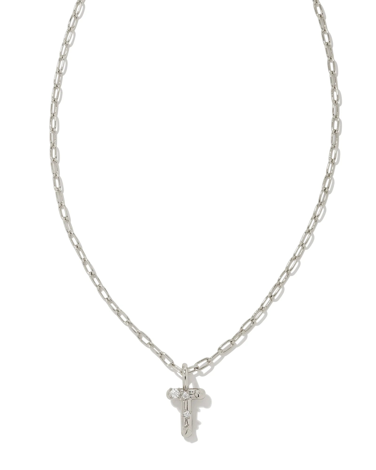 KS Crystal Letter T Necklace