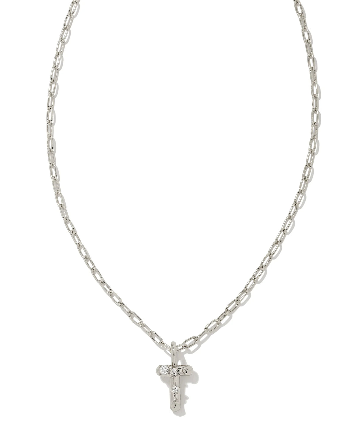 KS Crystal Letter T Necklace