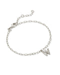 KS Crystal Letter W Bracelet