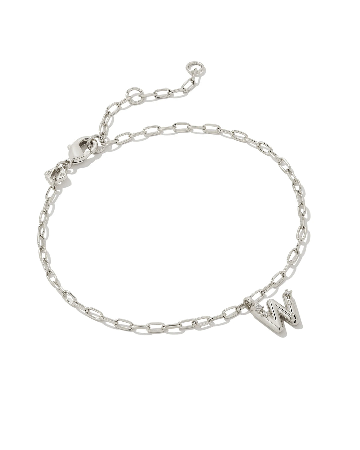 KS Crystal Letter W Bracelet