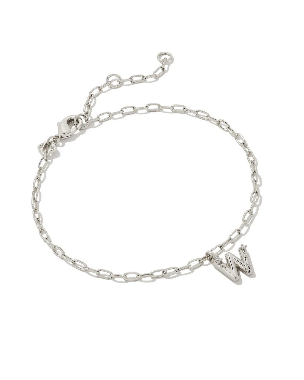 KS Crystal Letter W Bracelet