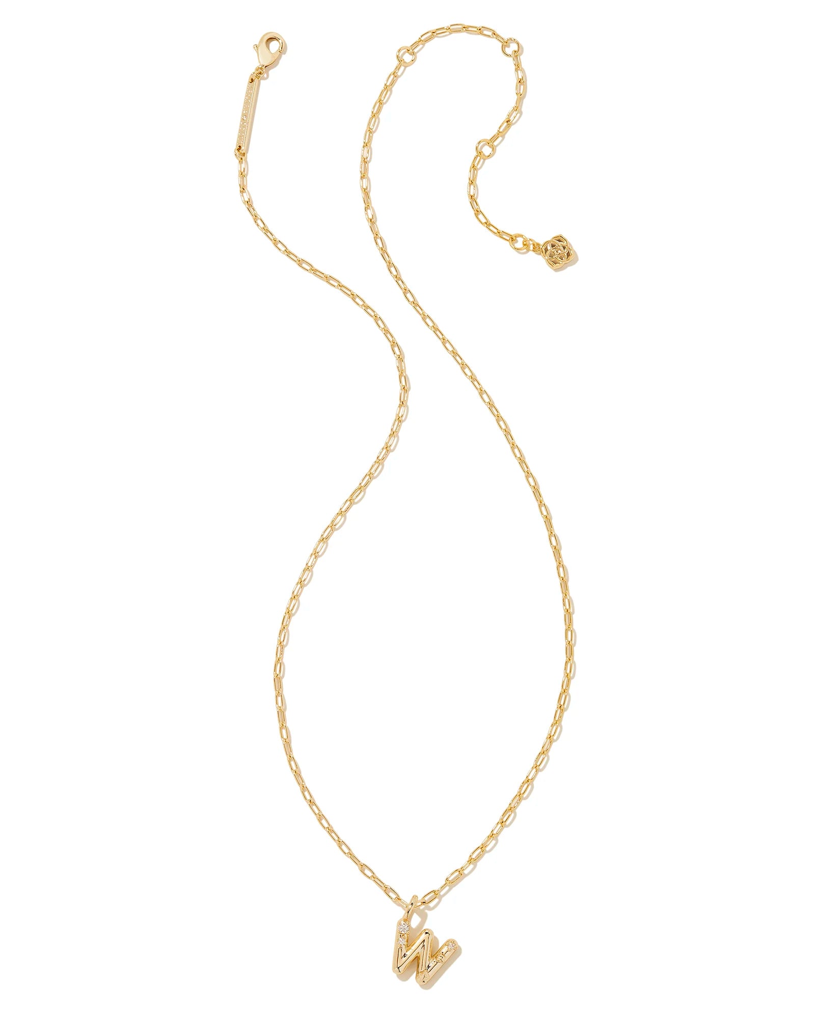 KS Crystal Letter W Necklace