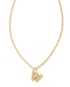 KS Crystal Letter W Necklace