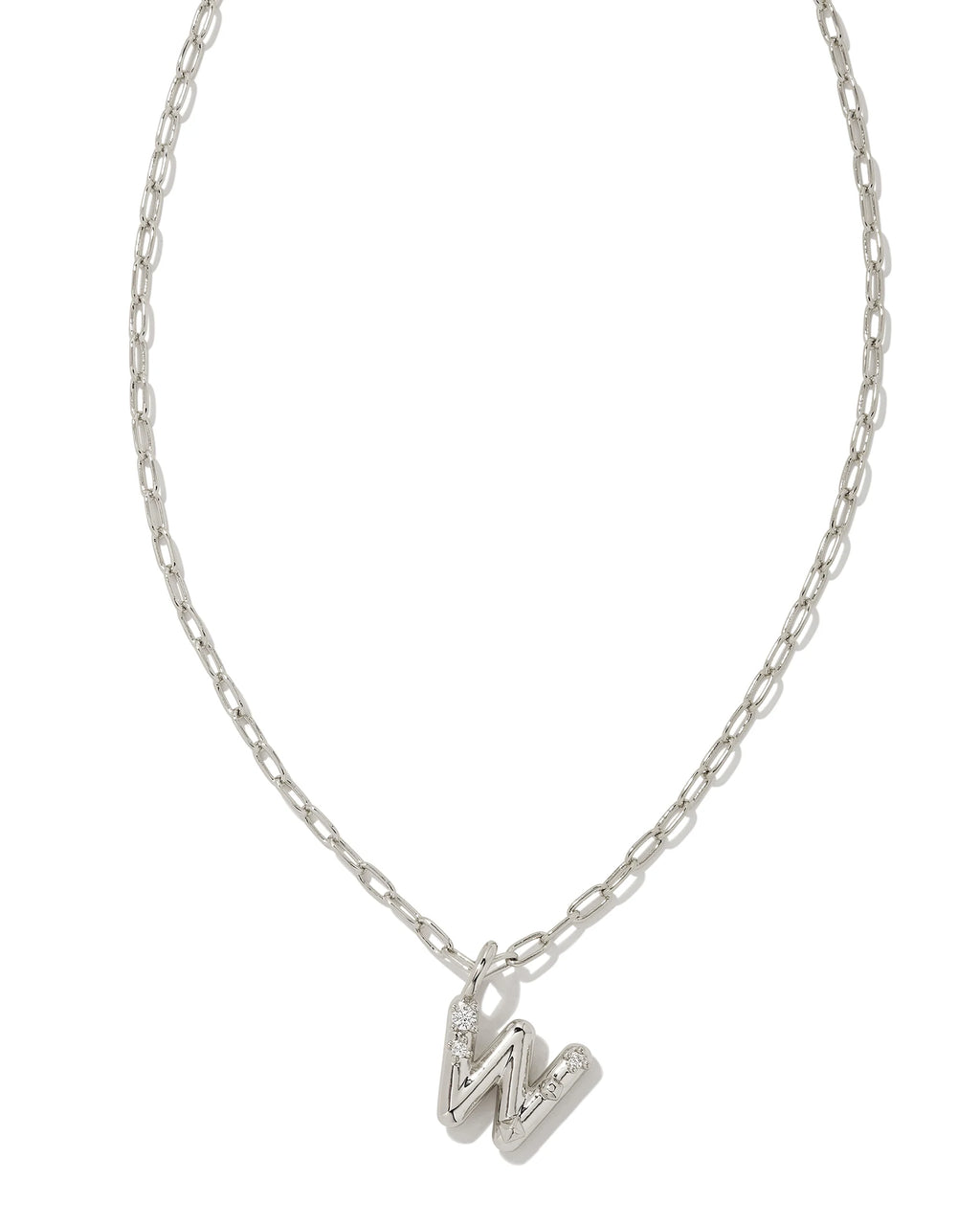 KS Crystal Letter W Necklace
