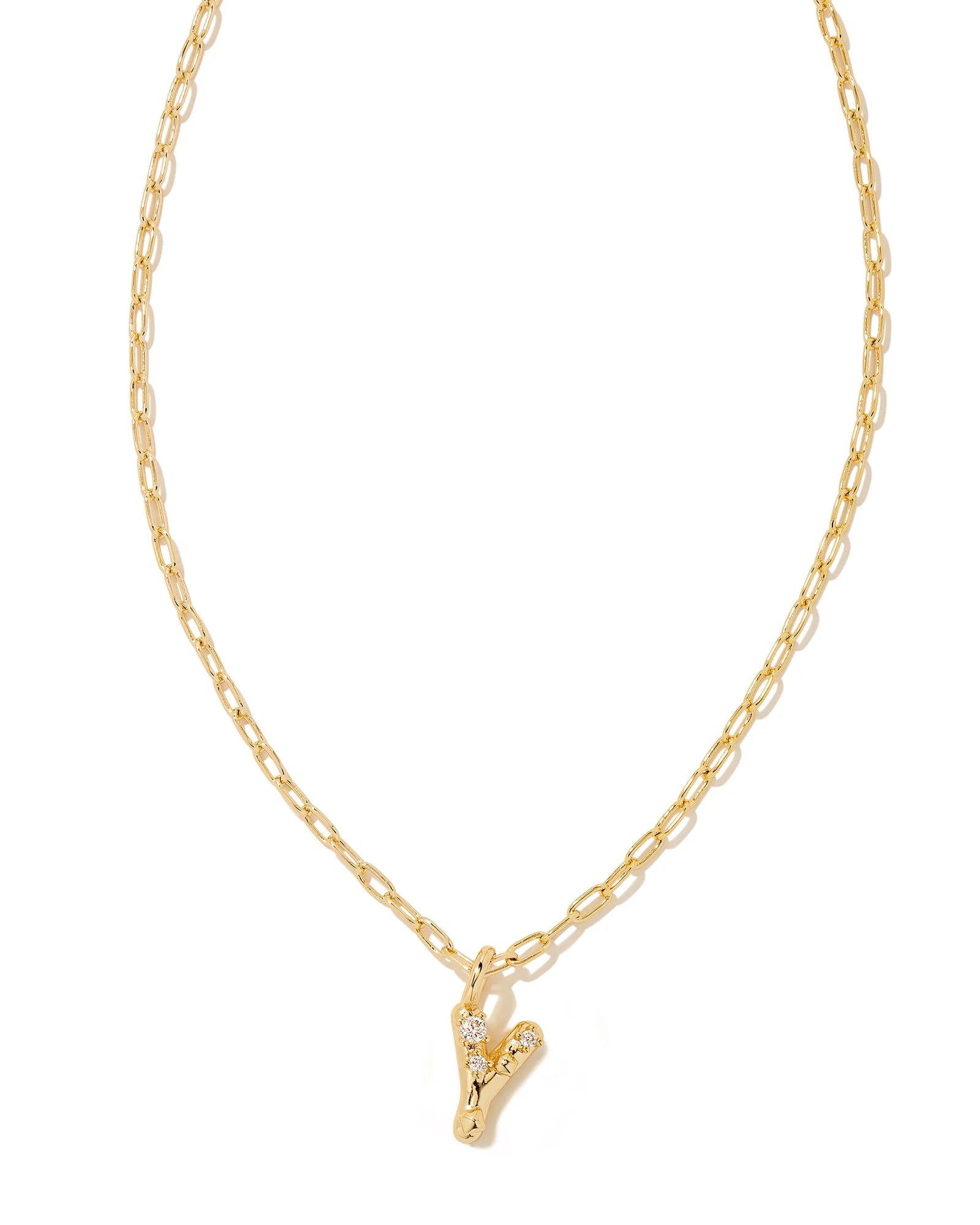 KS Crystal Letter Y Necklace