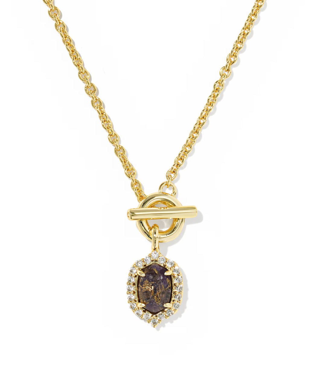 KS Daphne Crystal Frame Toggle Necklace