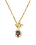 KS Daphne Crystal Frame Toggle Necklace