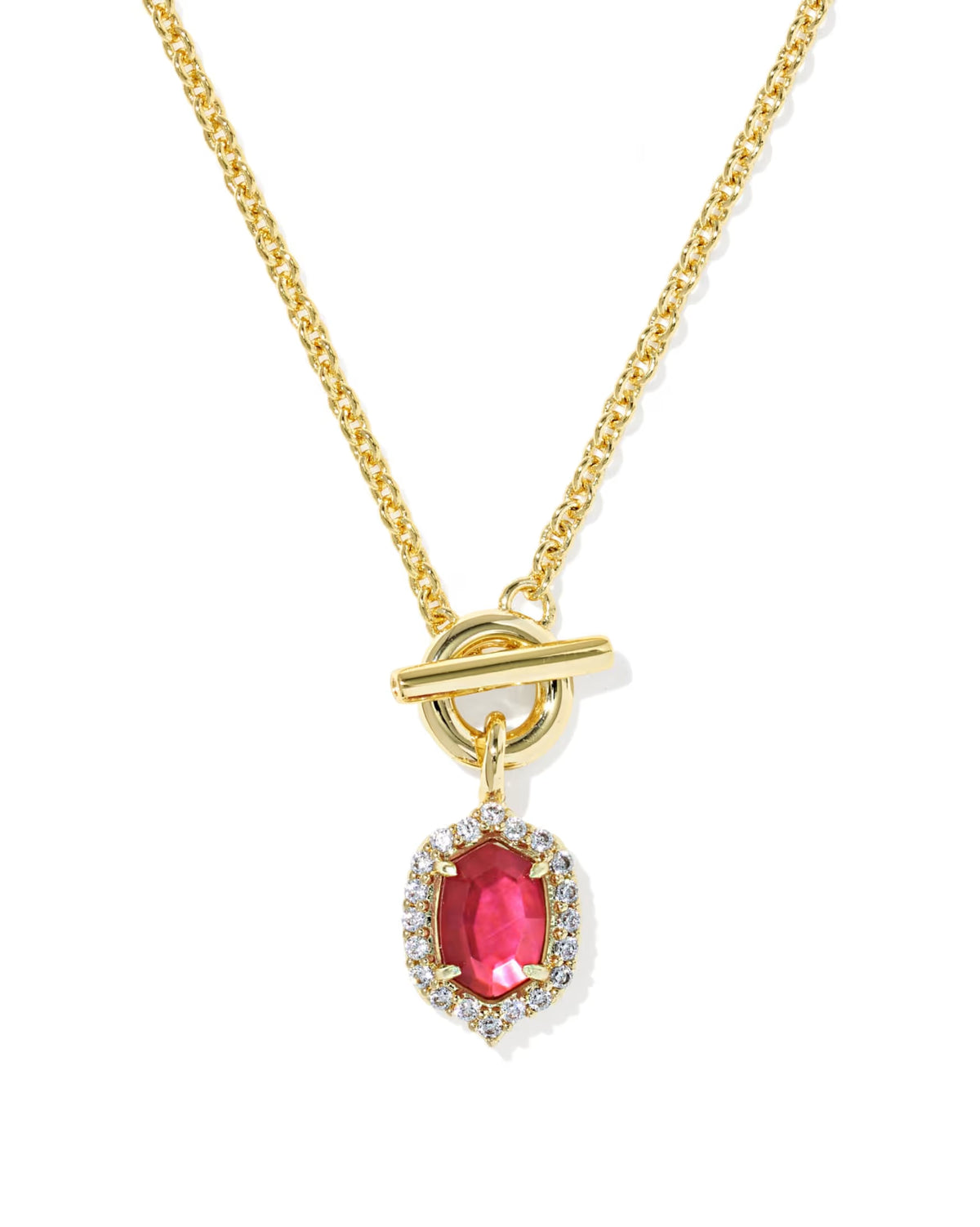 KS Daphne Crystal Frame Toggle Necklace