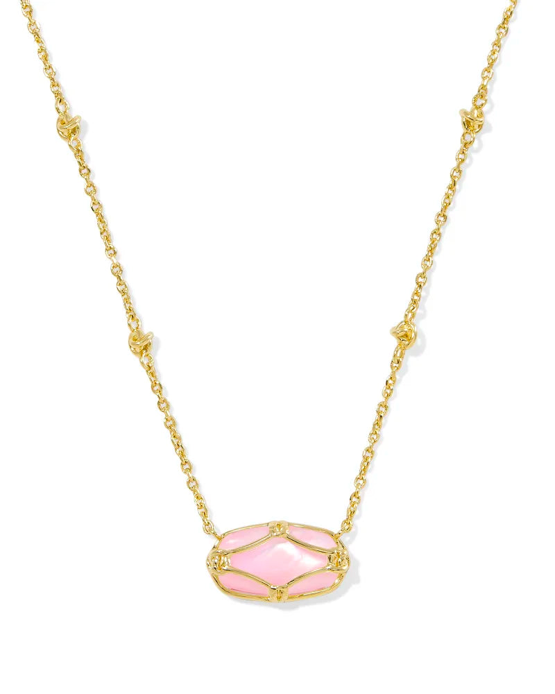 KS Elisa Lattice Frame Short Pendant Necklace