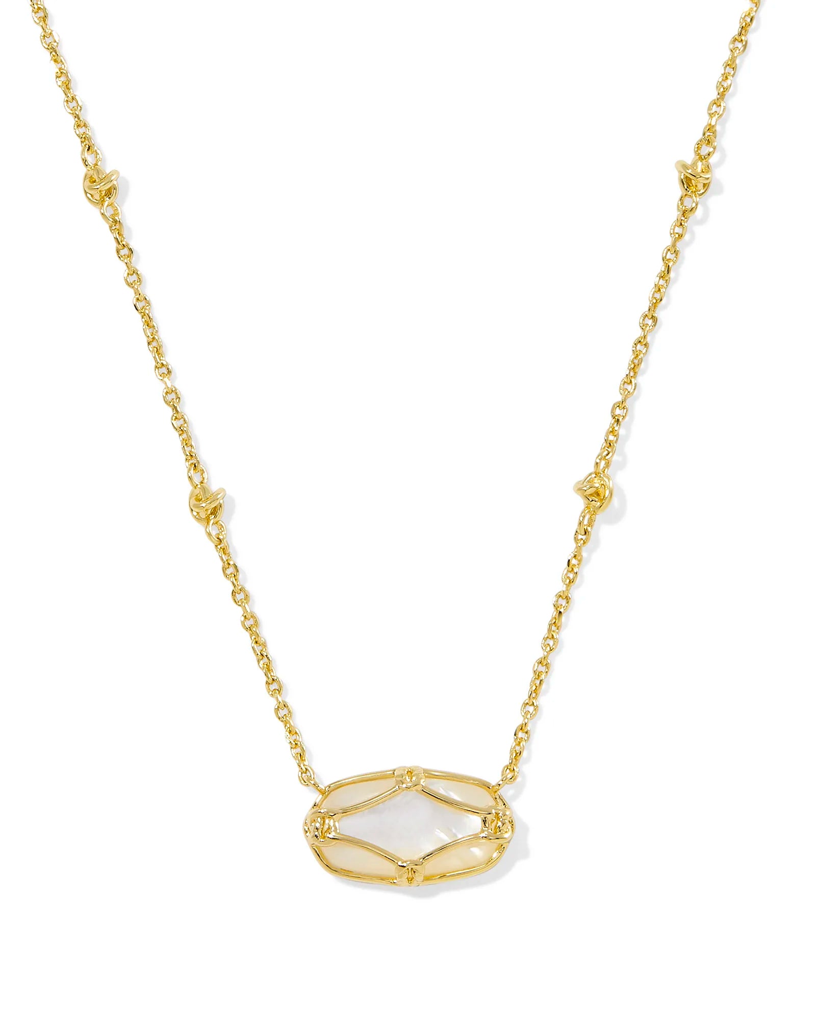 KS Elisa Lattice Frame Short Pendant Necklace