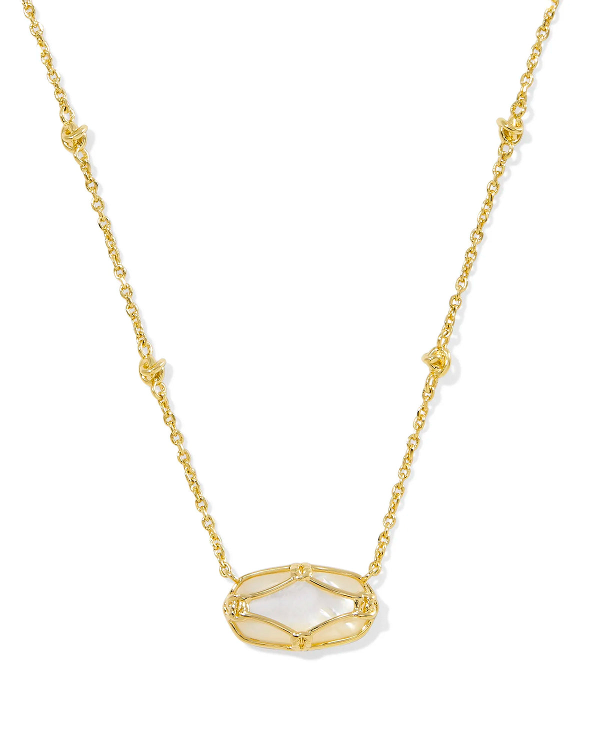 KS Elisa Lattice Frame Short Pendant Necklace