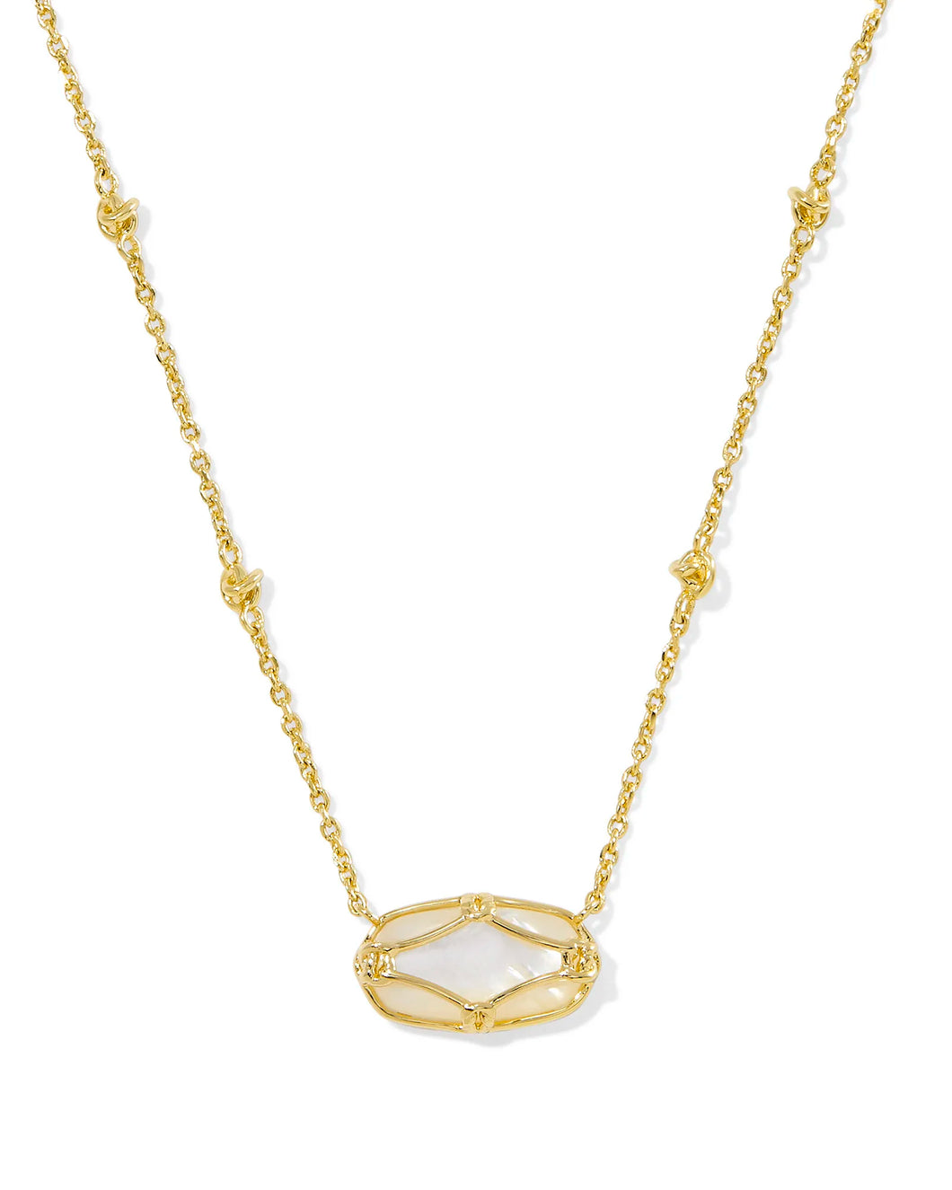 KS Elisa Lattice Frame Short Pendant Necklace