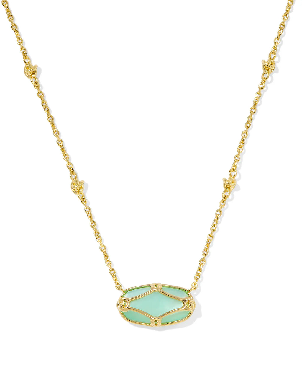 KS Elisa Lattice Frame Short Pendant Necklace