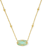 KS Elisa Lattice Frame Short Pendant Necklace