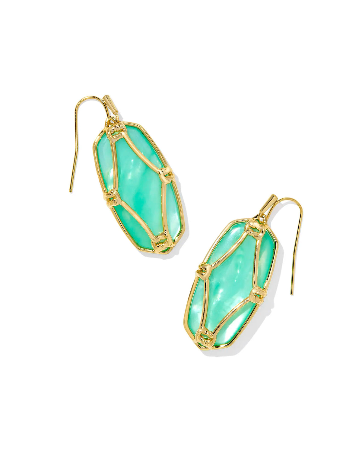 KS Elle Lattice Frame Drop Earrings